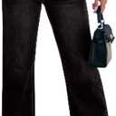 luvamia Wide Leg Jeans for Women High Waisted Flare Trendy Stretchy Denim Pants Baggy Classic Trouser Jeans with Pockets (Black, S)