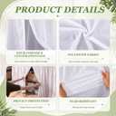 Breling 1 Pcs Ruffled Split Dorm Desk Skirt 42" L x 24" W x 30" H, White