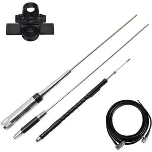 Quad Band Mobile Radio Antenna 29/50/144/430MHz 10m/6m/2m/70cm for TYT TH-9800 Plus,TH-9800D Includes 16.4ft Coaxial Cable and Bracket Clip