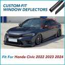 Window Visor Compatible with Honda Civic Sedan 2022 2023 2024(LX EX SI HPT Sport Touring) 4PCS Window Deflectors Rain Guard Sun Shield Shade