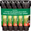 Rain Bird 1804 Spray Head with 15van Nozzle; 0 to 360 Adjustable; 15' Radius (Pack of 5)