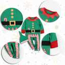 Little Fancy Baby Boys Girls Funny Elf Costume Christmas Romper (Green)