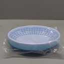 12 Pcs Plastic Fast Food Restaurant Baskets Fast Food Snack Baskets Blue Plastic Oval Serving Tray for Hot Dogs Burgers Sandwiches Chips 6 Colors