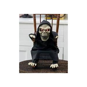 HugOutdoor Animated Halloween Decorations,Rocking Chair Witch Halloween Animatronics,Screaming Sound Glowing Red Eyes,Sound Activated,Scary Halloween Decor Outdoor Indoor (Witch Animatronics)