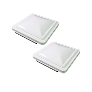 2 Packs 14 Inch RV Roof Vent Cover Universal Replacement Vent Lid White for Camper Trailer Motorhome