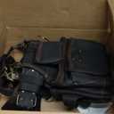 OX Pro Construction Tool Belt with Suspenders - (L) Made of Oil-Tanned Leather with Double-Stitching and Steel Rivets - 22-Pocket Leather Tool Belt Pouches OX-P263601