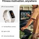 Fitbit Charge 6 Fitness Tracker with Google apps, Heart Rate on Exercise Equipment, 6-Months Premium Membership Included, GPS, Health Tools and More, Porcelain/Silver, One Size (S & L Bands Included)