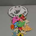 Qunclay Interchangeable Wooden Gnome Decor Holiday Seasonal Gnome Decorations with Magnet Pieces and Detachable Hats Changeable Welcome Sign for Home(Vivid Style)