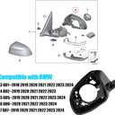 Jaronx Compatible with BMW Side Mirror Housing Frame X3 G01 2018-2024/X4 G02 2019-2023/X5 G05 2019-2024/X6 G06 2020-2024/X7 G07 2019-2024, Driver Side Mirror Cover Supporting Ring for BMW 51167468241