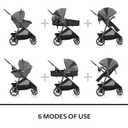 Evenflo Shyft Intuiti Travel System Featuring LiteMax NXT Preemie and Infant Car Seat with SensorySoothe (Eclipse Black) MFG Date: 01/12/26