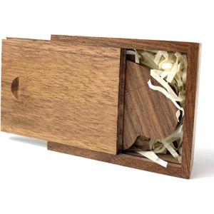 Heart Shaped Wood Flash Drive 32GB USB3.0 With Gift Box, Wooden USB Drive 32G USB 3.0 Super-Speed JumpDrive Wooden Box Ideal Gift for Birthday / Anniversary / Wedding
