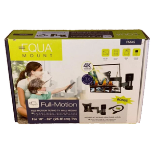 EQUA FULL MOTION TILTING TV WALL MOUNT BRACKET SWIVEL 10"-32" IN LED LCD NEW