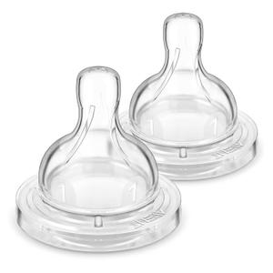Philips Avent Anti-Colic Baby Bottle Flow 1 Nipple, 2pk, SCY761/02 (Clear)