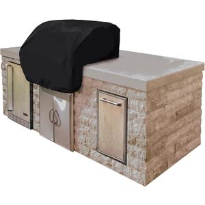 Covermates Built-in Grill Cover - Light Weight Material, Weather Resistant, Elastic Hem, Grill and Heating, 34W x 30D x 18H, Black (Classic Black Vinyl)