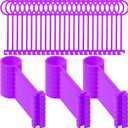 Lenwen 75pcs Clay Target Holders, Versatile Clay Pigeon Hooks Hanging Target Hangers for Outdoor Shooting Practice (Purple)