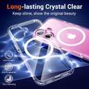 Temdan Magnetic for iPhone 16 Case Clear, [Compatible with Magsafe] [Not Yellowing] Slim Shockproof Phone Case for iPhone 16 (6.1")-Clear