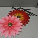 2 Pack Metal Plant Umbrellas for Outdoor Small Plants Shade Cover 12 in Metal Garden Shade Disk Outdoor Garden Umbrella for Potted Live Decor (Pink,Red)