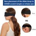 ALASKA BEAR Sleep Mask for Side Sleepers Patented Design, Cup-Shaped and Extra-Soft, 100 Blackout Eye Mask Shades Cover for Men and Women Home or Travel, Machine Washable, Black