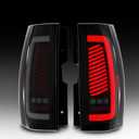 Sequential Full Led Tail Lights Fit for Chevy Tahoe/Suburban 2007-2014, Fit for GMC Yukon XL Denali 2007-2014 Starting Animated, Dynamic Turn Signal, Brake Light, Reverse Light Rear Light Assembly