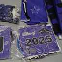 Graduation Decorations 2025 Set - Blue Themed Congrats Grad Banner, Backdrop, Hanging Swirls, Porch Sign, Balloons - Complete Party Supplies for High School, College Graduation Decorations