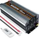Power Inverter DC 48V to AC 110V/120V Converter with LCD Display, Wireless Controller, Cable Pair,AC outlets USB.RV Travel,Suitable for Camping,and Off-Grid Solar Systems (5000w -48v)