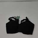 Womens Seamless Bras No Underwire Push Up V Neck Wireless Bralettes with Soft Support Full Coverage Floral Bra (XX-Large, Black)