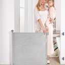 Likzest Retractable Baby Gate, Mesh and Pet Gate 33/'' Tall, Extends up to 55/'' Wide, Child Safety Gates for Stairs Doorways Hallways, Dog Cat Indoor Outdoor (Gray), 6*18, SH20.006DC (33" Tall x 55" Wide)