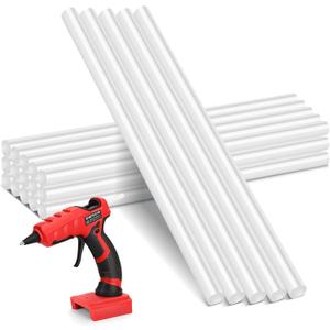 LIVOWALNY Mini Hot Glue Gun Sticks, 20 PCS 5.9" Length 0.27" Diameter Hot Melt Glue Gun Sticks, Hot Glue Adhesive - Compatible with Most Glue Guns for Kids Adults DIY Sealing Repairing