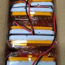 Trailer Marker LED Clearance Lights, 14X Double Bullseye 7 Red & 7Amber 12 LED Side Marker Light Indicator 4x2 Inch Tiger Eye Surface Mount Taillights for Vehicles Truck RV Camper