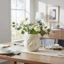 Sunddo White Ceramic Vase 8 Inch