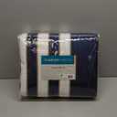 Comfort Spaces Quilt Set Trendy Casual Fun, Vibrant Color Design, Hypoallergenic All Season, Lightweight Coverlet Bedspread Cozy Kids Bedding & Sham Full/Queen Verone White Blue Stripe 3 Piece