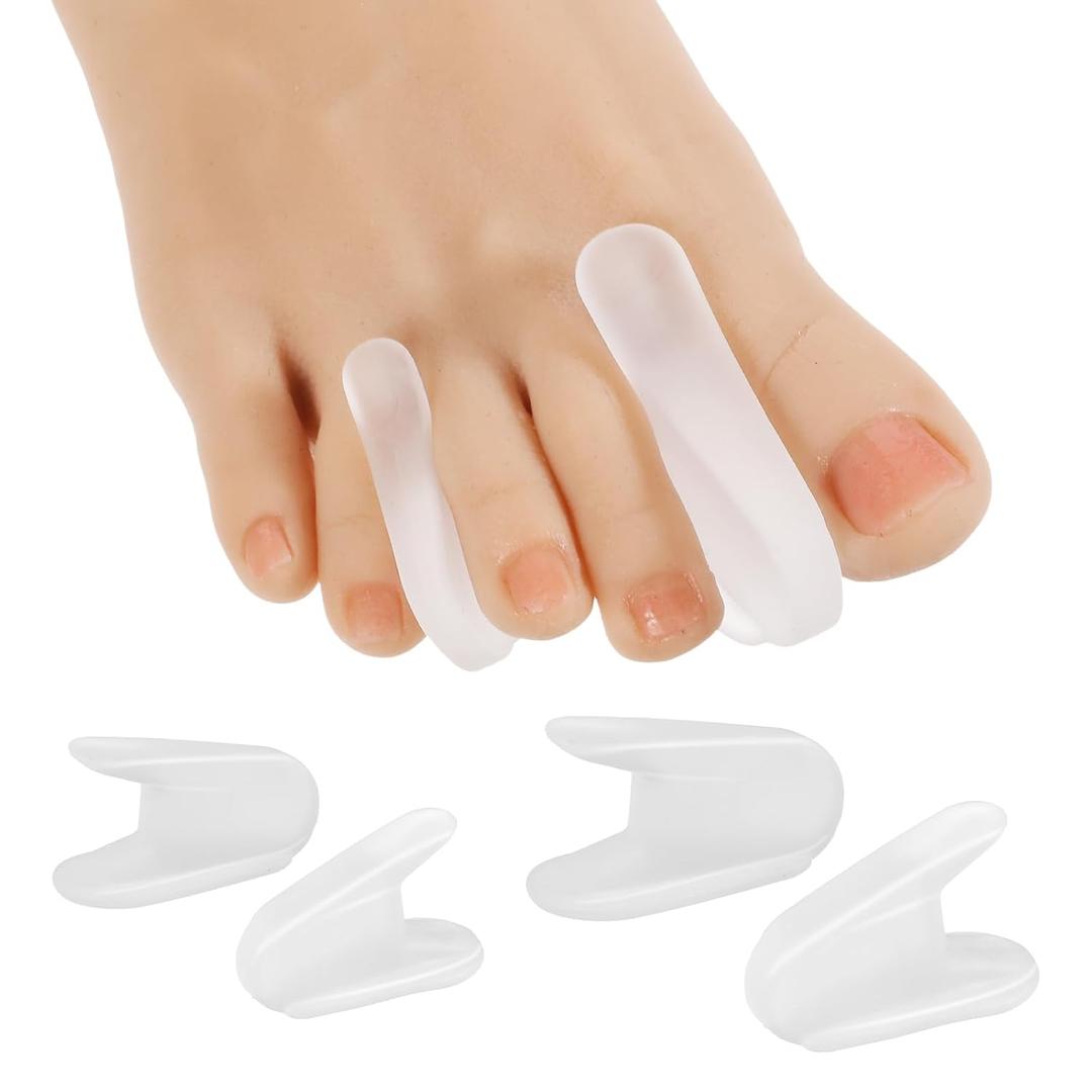 9Pair Gel Toe Separators for Bunions Silicone Toe Spacers Bunion Corrector for Feet Pain Relief Soft Flared Toes Spreader Straightener Gel Protectors for Women Men Overlapping Toes Correcting Aligning