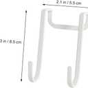 Veemoon Over Door Ironing Board Hanger - 2 Pcs White Iron Board Holder for Easy Storage - Space Saving Design for Laundry Room Kitchen and Bathroom Organization