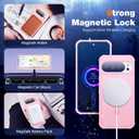 Compatible with Google Pixel 10 Pro XL Case with Magnetic Translucent Matte Phone Case with Anti-Fingerprint Tech [Compatible with Mag-Safe], Pink