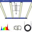 420W Led Grow Lights for Indoor Plants Full Spectrum Foldable and dimmable LED Grow Lights Daisy Chain 4x4/5x5ft Coverage Bar Style Growing Lamp for Indoor Plants