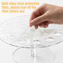 3 PCS Acrylic Ice Cream Cone Holder, 16 Holes Cupcake Display Stand, Clear Food Grade Display Rack for Cotton Candy, Sushi, Popcorn, Parties & Events