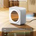 Gaiatop Mini Space Heater, Lightweight PTC Ceramic Fast Heating 500W Energy Efficient for Indoor Use, Overheating & 45 Tip-Over Protection, Portable Desk Electric Heaters for Office Home White