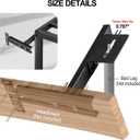 2 Pack Adjustable Headboard Brackets for Bed Base, Metal Headboard Brackets kit for Bed Frame, Black Footboard Extension Kit Compatible with Twin Full Queen King Bed