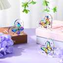 Treela 9 Pcs Butterfly Desk Accessories God Says You are Butterfly Lavender Colorful Appreciation Gift for Women Employee Coworker Teacher Coach Acrylic Christian Plaques Spiritual Gift Bulk for Home