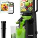ECOSELF Juicer Machines, 5.3" Large Mouth Feed Chute with Self Feeding & Hands-Free Design, Juice Extractor Machine for Fruit & Leafy Greens, Juicer Machine Easy to Clean, With Pusher