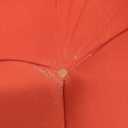 Blazing Needles Solid Twill U-Shaped Tufted Chair Cushions (Set of 2), 16", Tangerine Dream