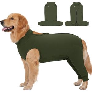 AOFITEE Dog Recovery Sleeve, Anti Licking Dog Leg Sleeve Hind Leg for Medium Female Male Dogs, Dog Recovery Suit Medium for Rear Legs, Dog Abdomen Wound Cover, Dog Cone Alternative, M