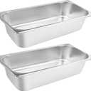 VOISEN 2 Pack Hotel Pans,1/1 Size 6" Deep,Anti-Jamming Steam Pan,Commercial Stainless Steel Pan, Steam Table Pans Full Size