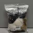 Tatuo 16 Pcs Faux Fur Pom Poms for Hat 4 Inches Large Fluffy Pom Balls for Craft Knitting Beanie Shoe Scarf Bag Pompom Valentine Keychain Charm Winter DIY Accessory (Black,White,Natural,Coffee)