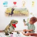MorisMos Dinosaur Stuffed Animals Set,23.6'' Big Stuffed Dinosaur Mommy + 3 Baby Dino Toys+3 Plush Dino Eggs, Boy Girl T-Rex Toys for Kid Birthday Gift,Realistic T-rex, CPC Certified,Machine Washable