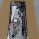 Cable Management, 25'' Cable Management Under Desk No Drill, Metal Cord Organizer with Clamp for Standing Desk, Cable Organizer for Home Office, Black (25'' (1 Pack))