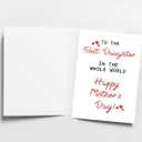 6 x Mother's Day Card for Daughter from Mom Dad, Happy Mothers Day Card for Adopted Daughter Stepdaughter, 1st Mothers Day Card Gifts