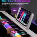 AiJoy 88 Keys Foldable Piano Keyboard with Colorful Lighted Keys Piano