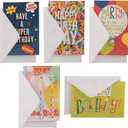 JAM Paper Assorted Birthday Cards & Matchings Envelope Set - 4 x 6 - Happy Birthday - 10 Cards/Pack