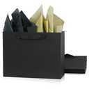 5 Pack Medium Black Gift Bags with Tissue Paper, 10.5"x4"x8.1" Shopping Paper Bags with Ribbon Handles, Perfect for Retail Wrapping, Birthdays, Weddings, Holidays, Parties